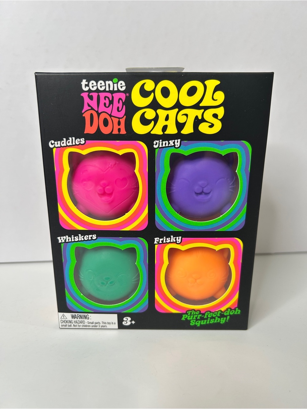 💯 Authentic Teenie NEEDOH Cool Cats Squishy Set of 4 New Unopened